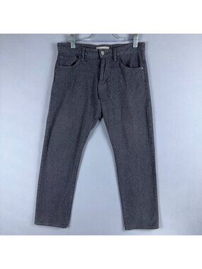 Calvin Klein Straight Leg Jeans Mens Size 34x30 Gray Medium Wash Mid Rise